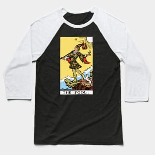 The Fool Tarot Card Rider Waite Baseball T-Shirt